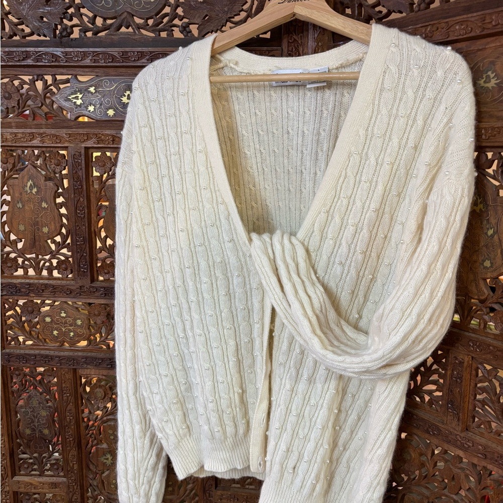 Cream Wool Knit Women's Sweater